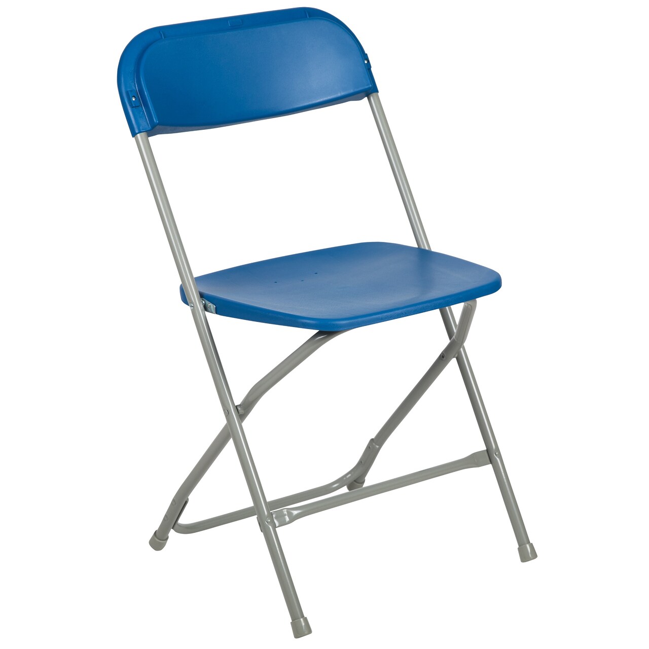Flash Furniture Set of 2 Blue Outdoor Furniture Patio Folding Chair with Double Support Braces 31.50&#x22;